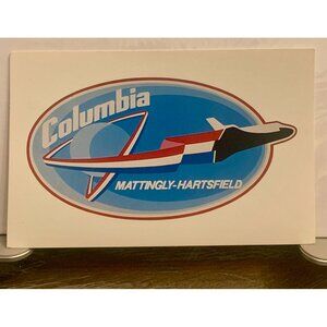 NASA STS-4 Crew Insignia Postcard Featuring Space Shuttle Columbia Artwork